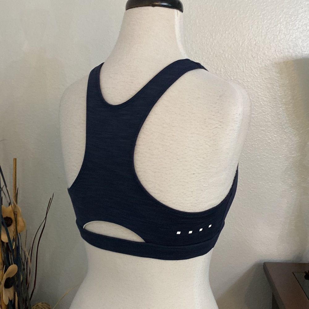 RPM Whitney Blix Bra Blue Ribbed Racerback Training Sports Bra Size Small - Picture 5 of 11